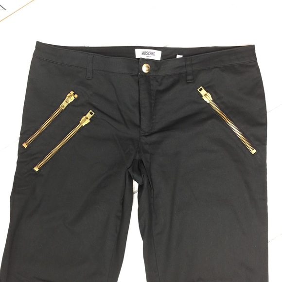 Moschino black rock and roll flare pants. - Picture 5 of 8